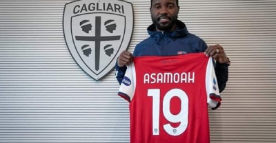 Kwadwo Asamoah joins Cagliari on a free transfer