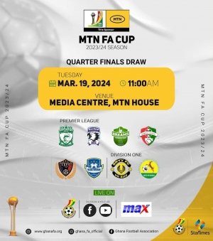 MTN FA Cup Quarter Finals Draw On Tuesday At MTN House