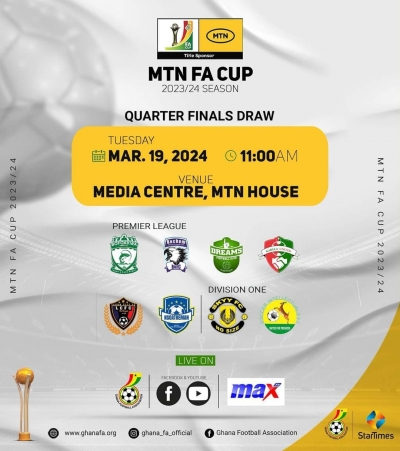 MTN FA Cup Quarter Finals Draw On Tuesday At MTN House