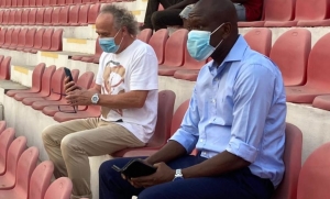 GFA coaches Bernhard Lippert, C.K Akonnor watch Ga Mashie Derby as Oly destroy Hearts