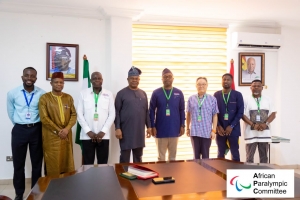 President of the African Paralympic Committee, pays courtesy call on Nigerian High Commissioner to Ghana