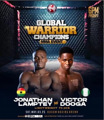 Global Warriors Champions Mixed Martial Arts (MMA) contest at Bukom Boxing Arena on May 3