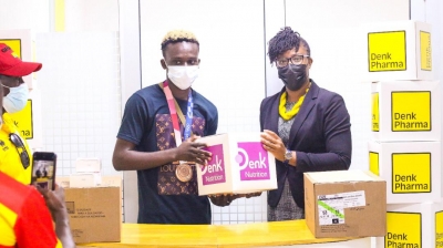 Denk Pharma Ghana Honors 2020 Olympic Bronze Medalist, Samuel Takyi