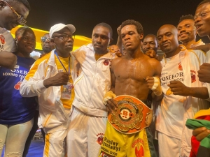 Stanley Nyantekyi KOs Togolese Hounkpatin To Win LBO Featherweight Title