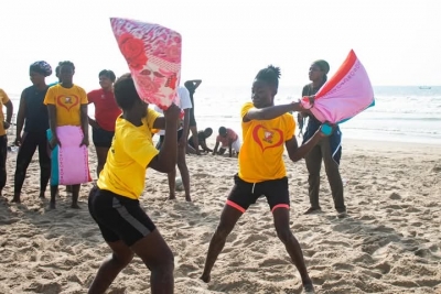 Female Rugby Players Engage In Pillow Fighting On International Women&rsquo;s Day