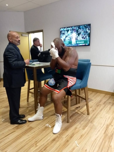 Richard Harrison Lartey knocked down again