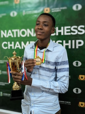 14-Year-Old Philip Selikem Amoako Crowned Youngest National Chess Champion in Ghana