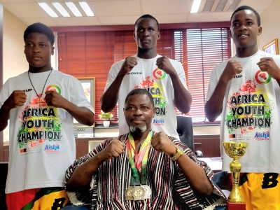 Black Rockets present African Youth Boxing Gold Medals To MP For Odododiodoo, Hon Kotey Ashie