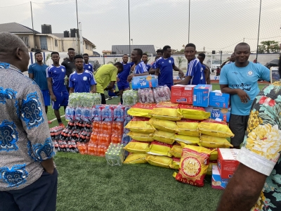 TV personality Nana Aba Anamoah makes surprise presentation to Gt. Olympics