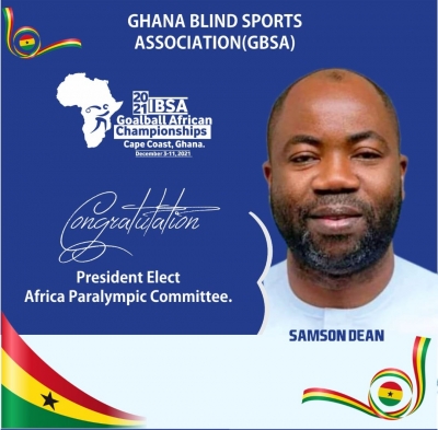 Ghana Blind Sports Association congratulate Africa Paralympic Committee president elect Samson Deen