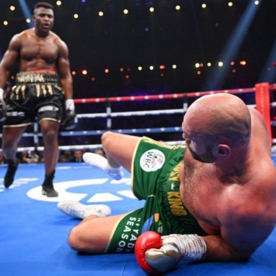 Tyson Fury survives an almighty scare against boxing newcomer Francis Ngannou... as the Gypsy King battles back from third round knock down to secure a split decision victory on the judges scorecards