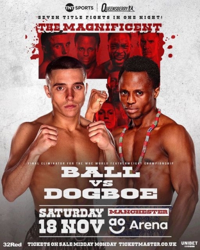 Isaac Dogboe versus Nick Ball for WBC featherweight eliminator bout on Nov. 18