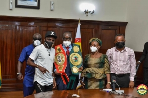 Emmanuel &lsquo;Game Boy&rsquo; Tagoe meets Speaker of Parliament Rt. Hon. ASK Bagbin