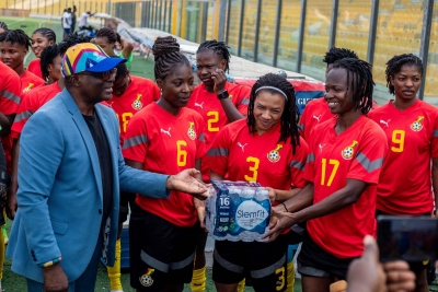 GOC President Nunoo Mensah Inspires Black Queens To Go All Out For Paris 2024 Olympic Football Ticket