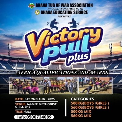 Inter Schools Tug of War Competition on August 2, One Rope - 20 SHS(s) - One Venue, One Trophy