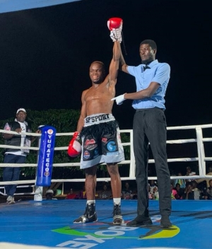 George Faho Mensah Stops Burkinabe Opponent Patrice Sou Toke In Round 1