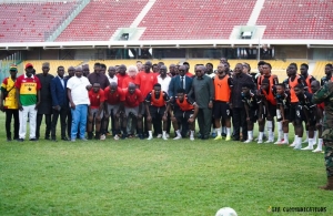 President John Dramani Mahama Visits Training Camp Of Black Stars