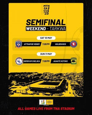 Tarkwa TNA Stadium to host 2024/25 MTN FA Cup Semifinals on May 10 and 11 &hellip;