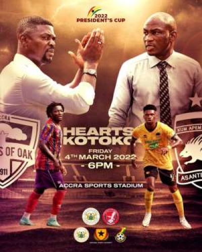 Accra Hearts of Oak And Kumasi Asante Kotoko to get GH&cent;50,000 each as appearance in 2022 President's Cup