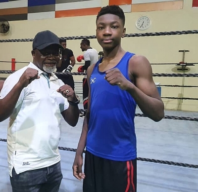 Rising USA / Ghana Star Awinongya meets Legendary Professor Azumah Nelson