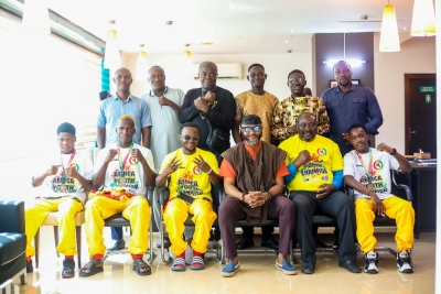The Black Rockets present gold medals to DG of NSA
