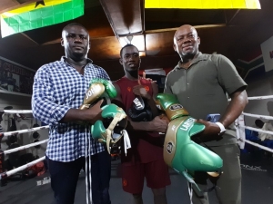 John Laryea Receives Branded Training Equipment As He Prepares To Train And Fight In The USA