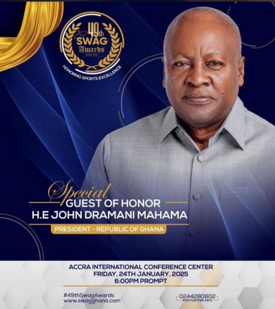 President John Dramani Mahama is Special Guest of Honour for 49th SWAG Awards