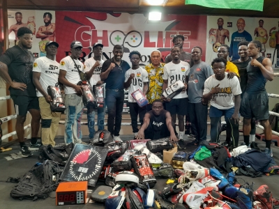Streetwise Boxing Foundation donates boxing equipment to gyms in Jamestown and Bukom