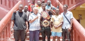 Priceless Life New WBO Africa Super Lightweight Champion Faisal Abubakari Receives New Title Belt