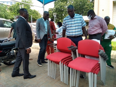 Ben Nunoo Mensah Presents Chairs To GOC Library