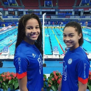 Ghana miss Forson swimming sisters
