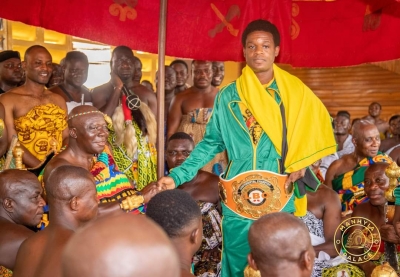 Asantehene Gives Blessings To New LBO Intercontinental Champion Nyantekyi