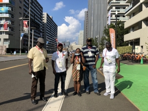 Professor Peter Twumasi visits Tokyo 2020  Games Village