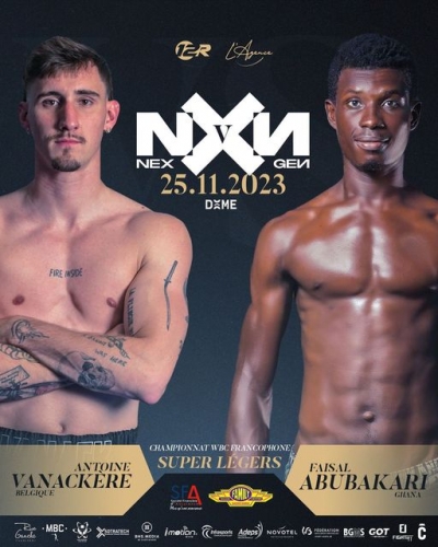 Ghana&rsquo;s Super Lightweight Champion Faisal Abubakar takes on Antoine Vanack&egrave;re in Belgium