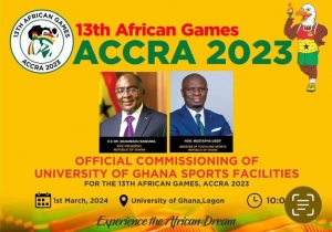 Vice President Dr. Mahamudu Bawumia to commission Legon Sports Stadium for 13th African Games