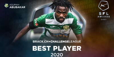 Asumah Abubakar wins Swiss Challenge League Best Player award for 2020