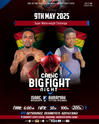 Idrowhyt Events Centre Hosts Exciting May 9 Boxing Bill By Cabic Promotions