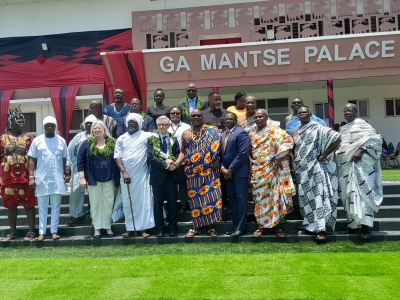 Commonwealth Games Federation President Dr. Chris Jenkins OBE Calls On Ga Traditional Council