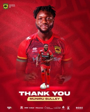 Muniru Sulley's contract terminated by Asante Kotoko