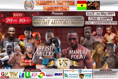 Euroka Boxing Promotions Presents &ldquo;May Day Akotoku&rdquo; at Lebanon House