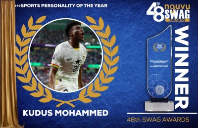 Mohammed Kudus named SWAG Sports Personality of the Year