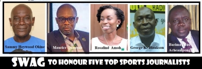 Five Top Sports Journalists To Receive Appreciation Awards From SWAG