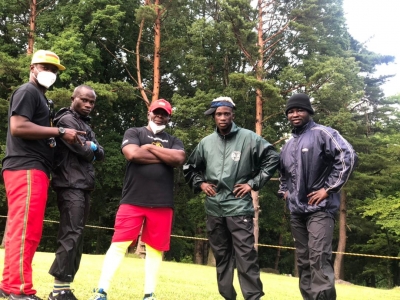Black Bombers hold first training in Inawashiro ahead of 2020 Olympic Games