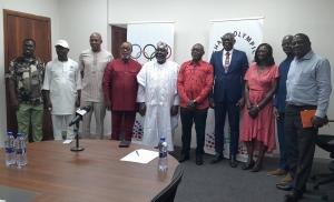 CAA President Hamad Kalkaba Malboum calls on GOC ahead of 24th African Senior Championship in Accra