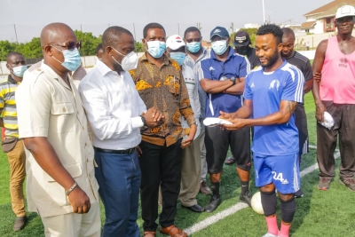 3 MCEs Give Cash, Jerseys, Balls To Accra Great Olympics