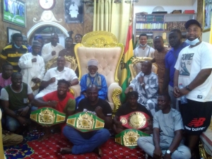 Zongo National Champions Present Titles To National Chief Imam Alhaji Osumanu Nuhu Sharubutu