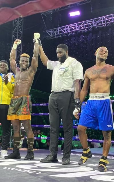 Ahorgah wins, Azumah robbed, Takyi Gets Walk Over At Chaos In The Ring Boxing Show In Lagos