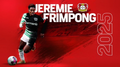 Jeremie Frimpong joins German Bundesliga outfit Bayer Leverkusen from Celtic