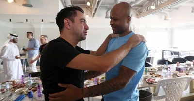 Andre Ayew bids farewell to Xavi after Barcelona return