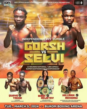 Daniel Gorsh And Moses Selvi To Display At Bukom Boxing Arena - Independence Eve Rumble
